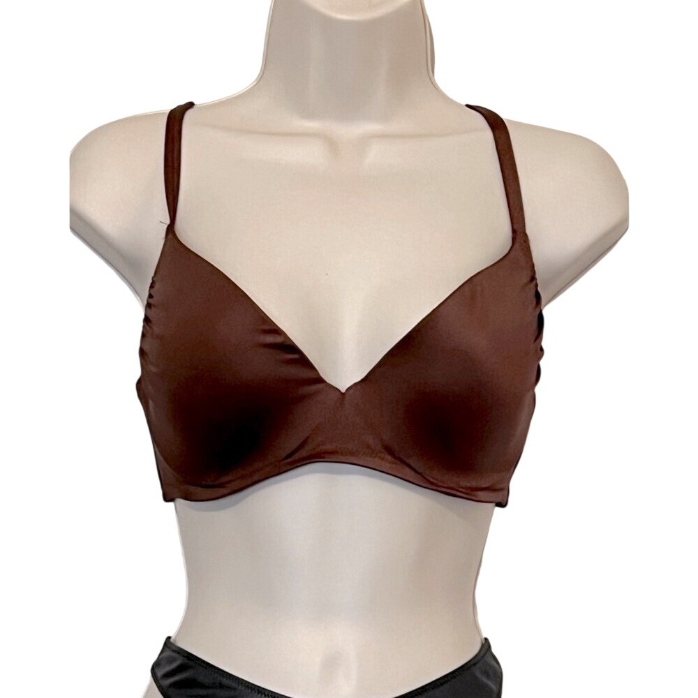 Shade & Shore Bikini Top, Adjustable Straps, Color Brown,‎ Size 34D, NWT